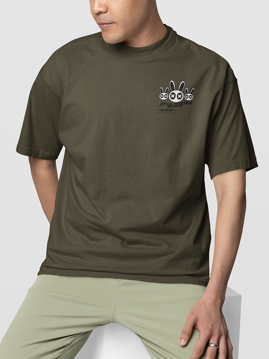 A DAY IN QUARANTINE- UNISEX OVERSIZED T-SHIRT