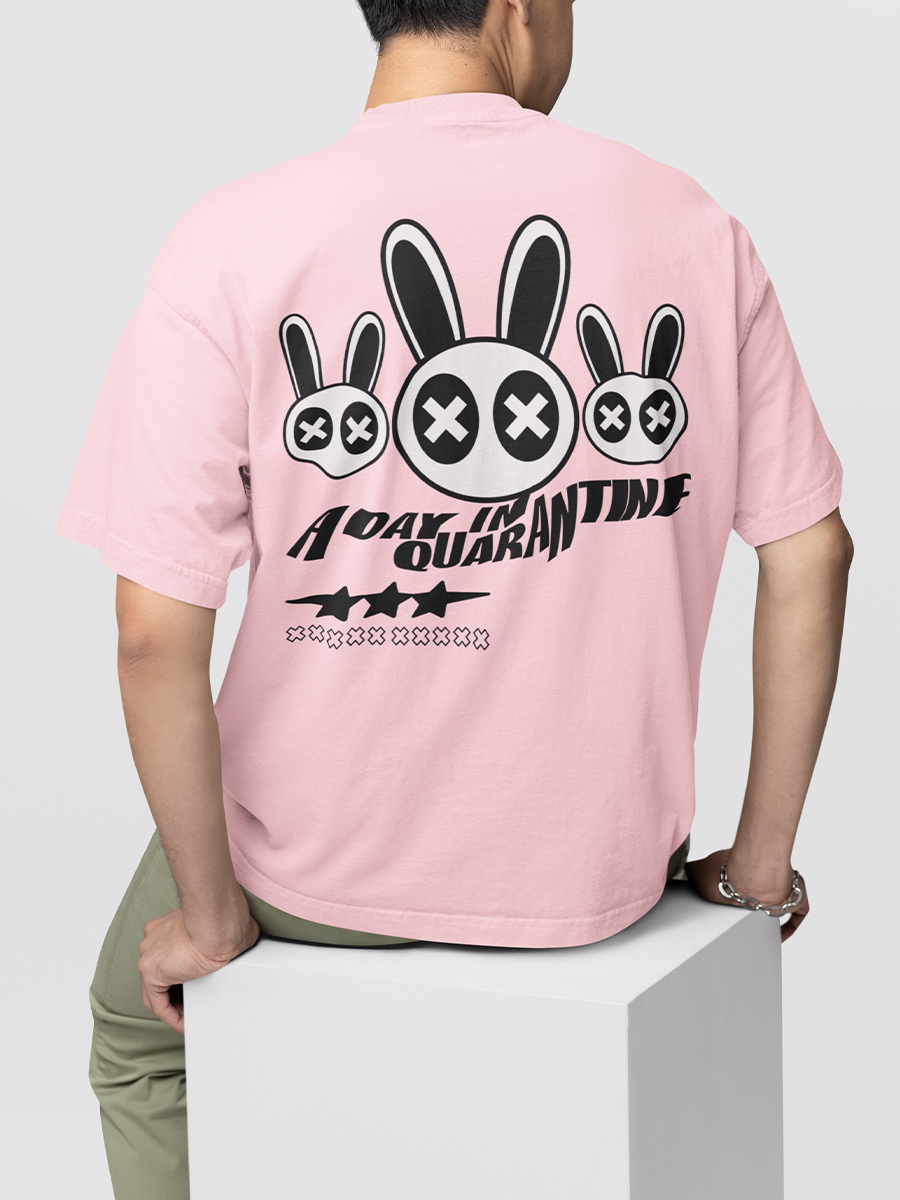 A DAY IN QUARANTINE- UNISEX OVERSIZED T-SHIRT