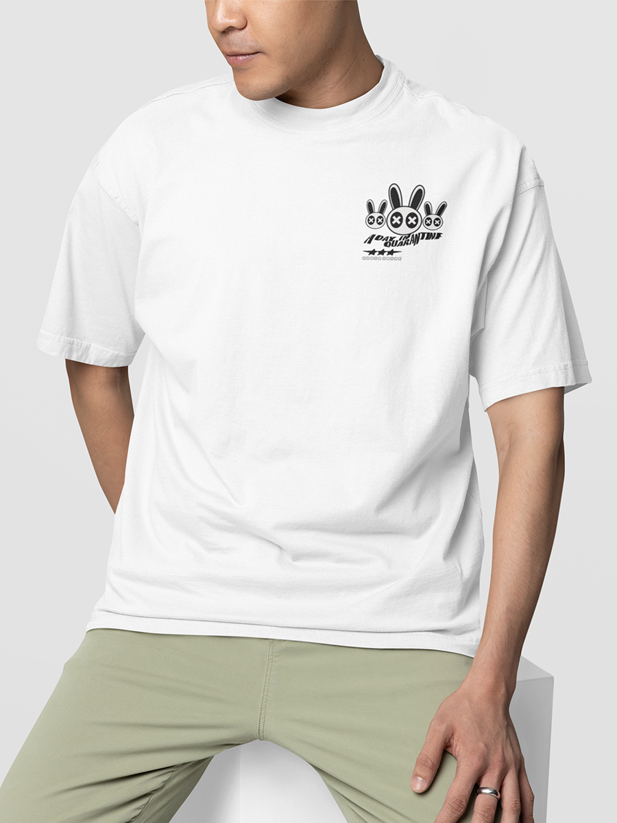 A DAY IN QUARANTINE- UNISEX OVERSIZED T-SHIRT