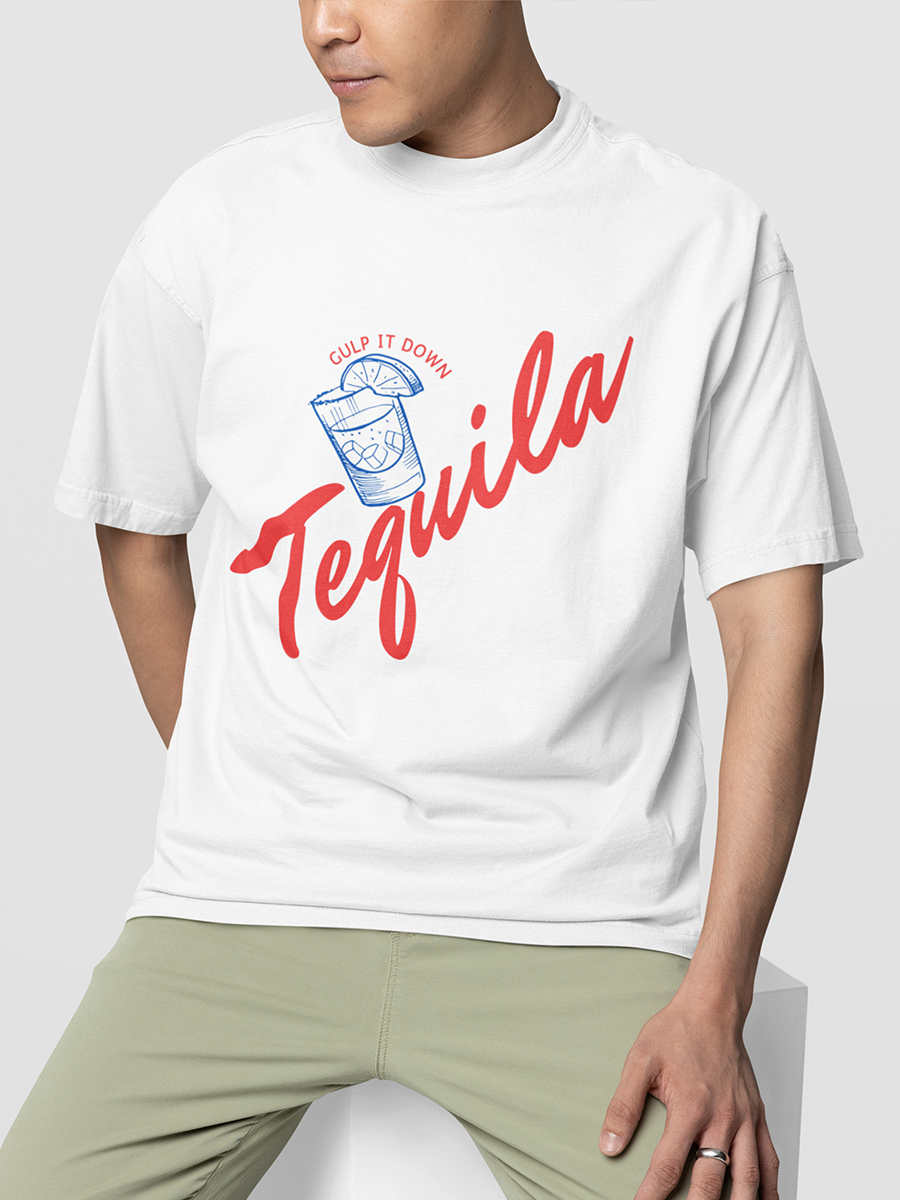 TEQUILA- UNISEX OVERSIZED T-SHIRT WHITE
