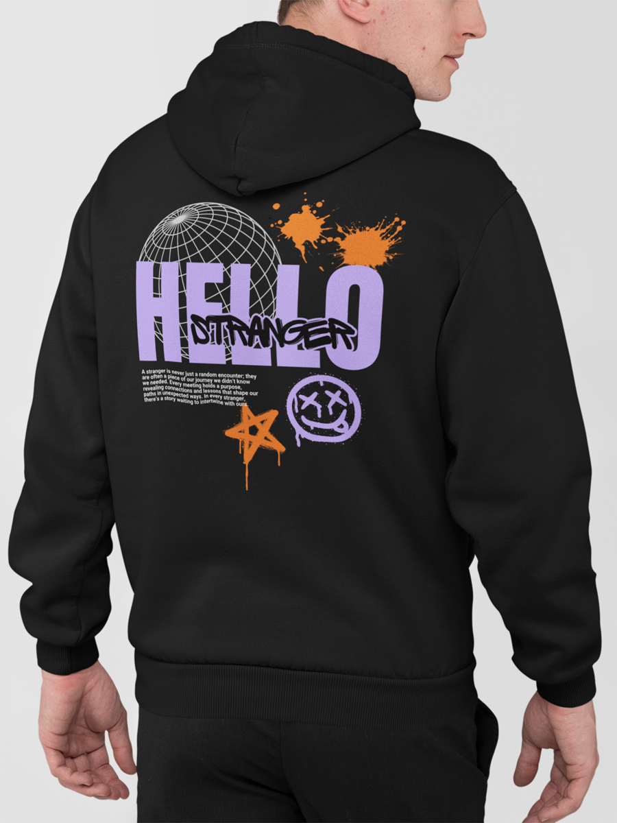 INDIE OWL- UNISEX HOODIE BLACK (OVERSIZED)